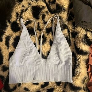 Tilly's Light Gray Ribbed Tank Top